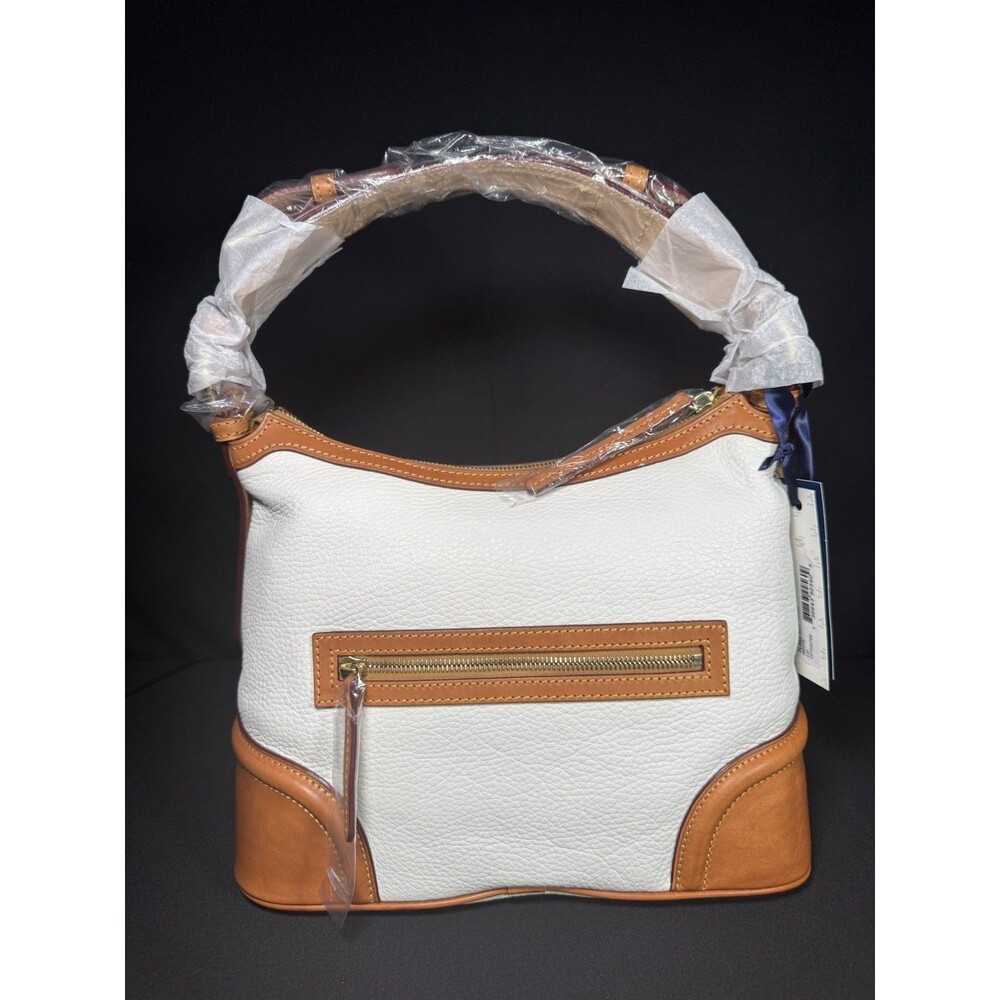NWT Dooney & Bourke Pebble Leather Hobo Shoulder Bag + Wristlet Wallet White - Picture 6 of 13
